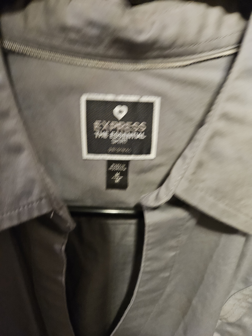 Express Purple Button-Down Shirt - Picture 3 of 4